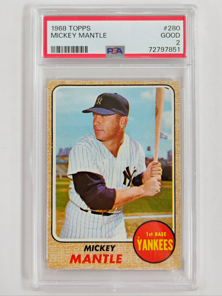 1968 Topps Mickey Mantle #280 PSA 2 Good