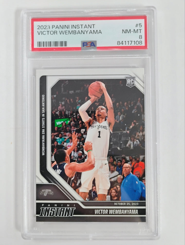 2023 Panini Instant Basketball Victor Wembanyama #5 PSA 8 NM-MT