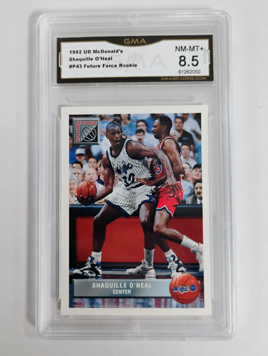 1992 UD Mcdonald's Basketball Shaquille O'Neal#P43 Future Force Rookie GMA 8.5 NM-MT