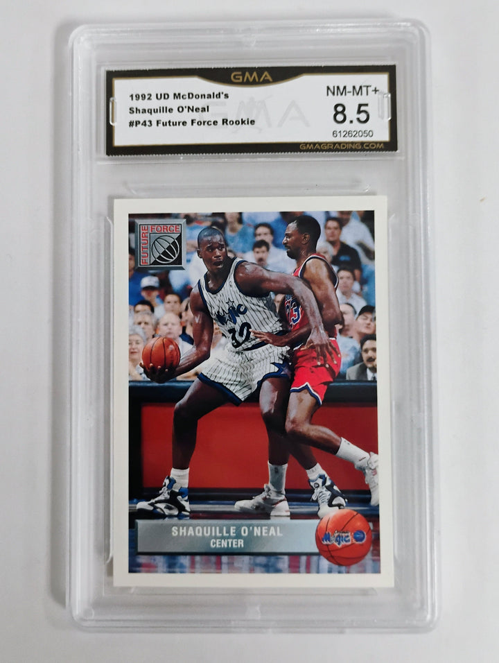 1992 UD Mcdonald's Basketball Shaquille O'Neal#P43 Future Force Rookie GMA 8.5 NM-MT