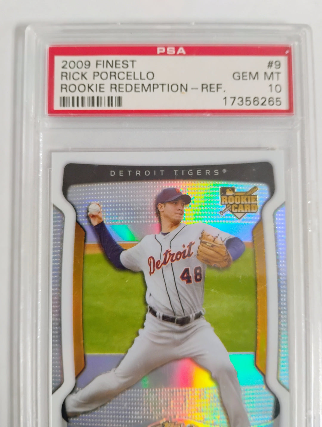 2009 Finest Baseball Rick Porcello Rookie Redemption Refractor #9 PSA GEM Mint 10