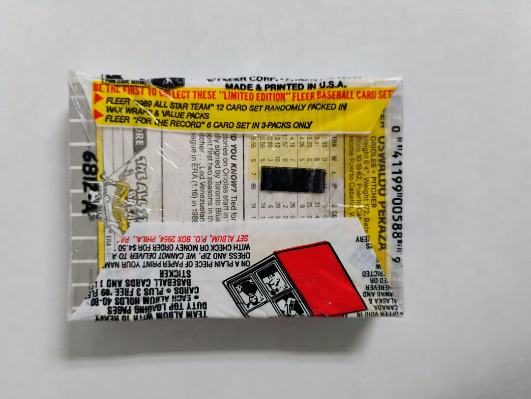 1989 Fleer Baseball Cello Pack