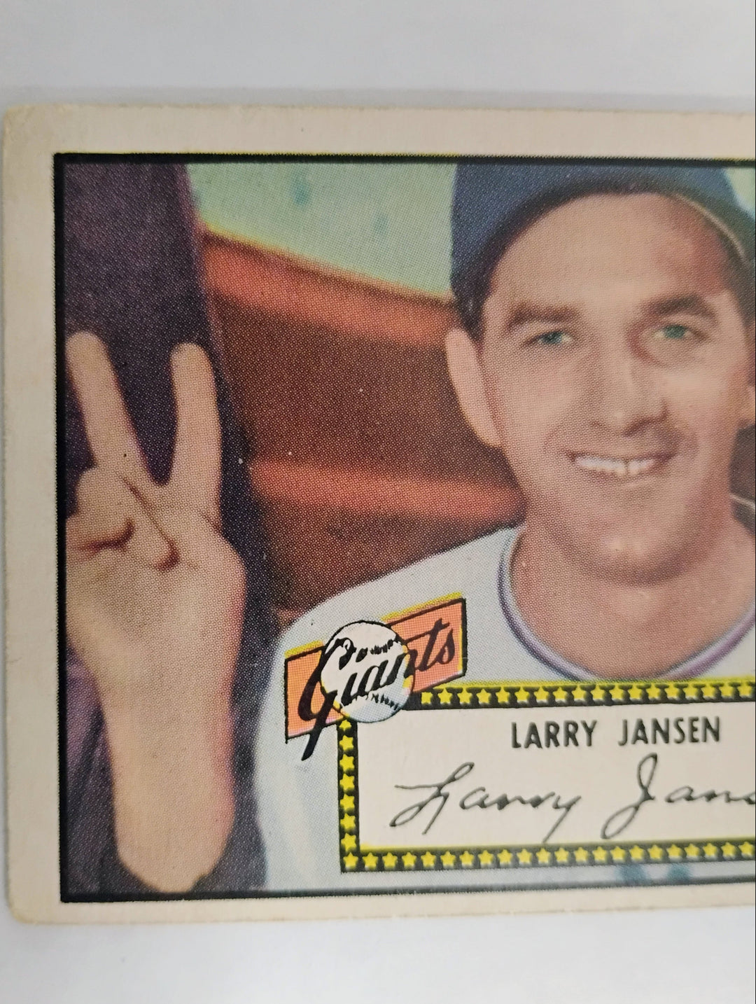 1952 Topps Baseball Larry Jansen #5 Black Back