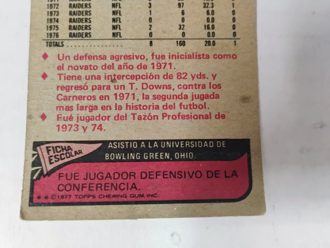 1977 Topps Mexican Football Phil Villapiano #24