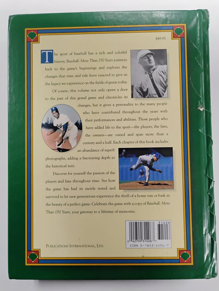 Baseball More Than 150 Years Book Hardcover Book