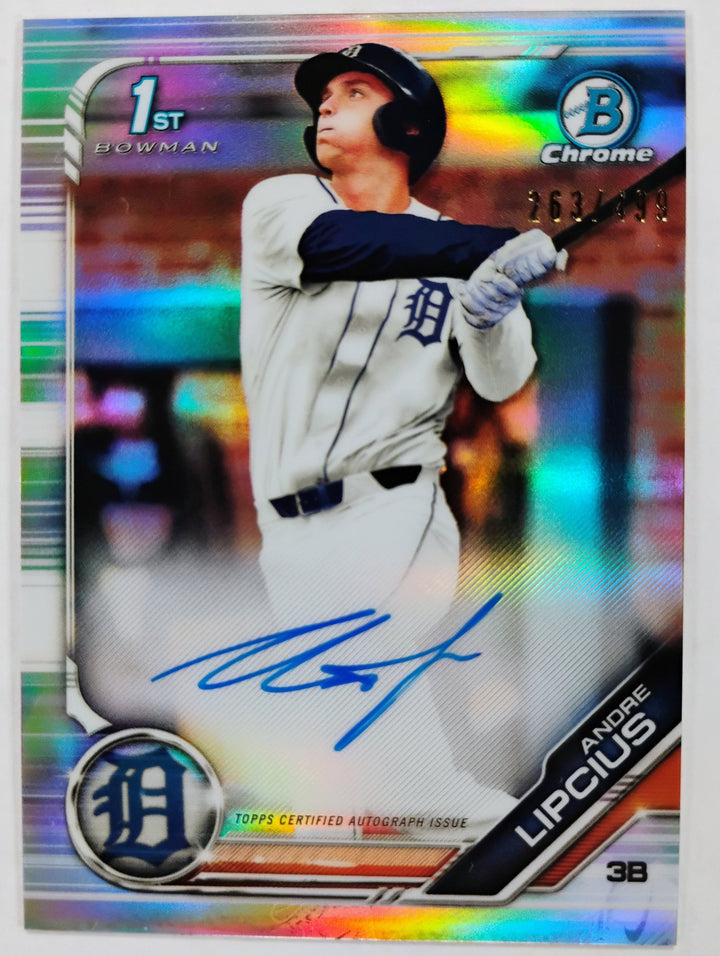 2019 Bowman Chrome Baseball Andre Lipcius #CDA-AL Refractor 263/499