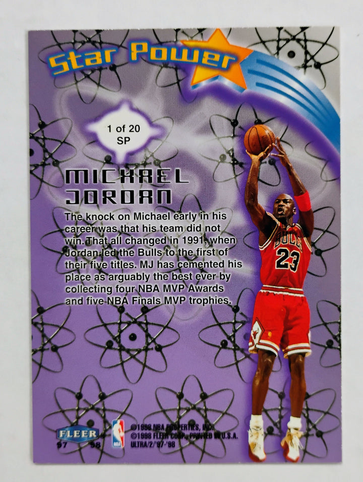 1997-98 Fleer Ultra Basketball Michael Jordan #1 Star Power