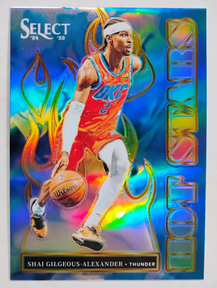 2024-25 Panini Select Basketball Shai Gilgeous-Alexander #7 Hot Stars Prizm