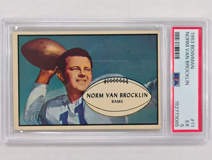 1953 Bowman Football Norm Van Brocklin #11 PSA 5 EX