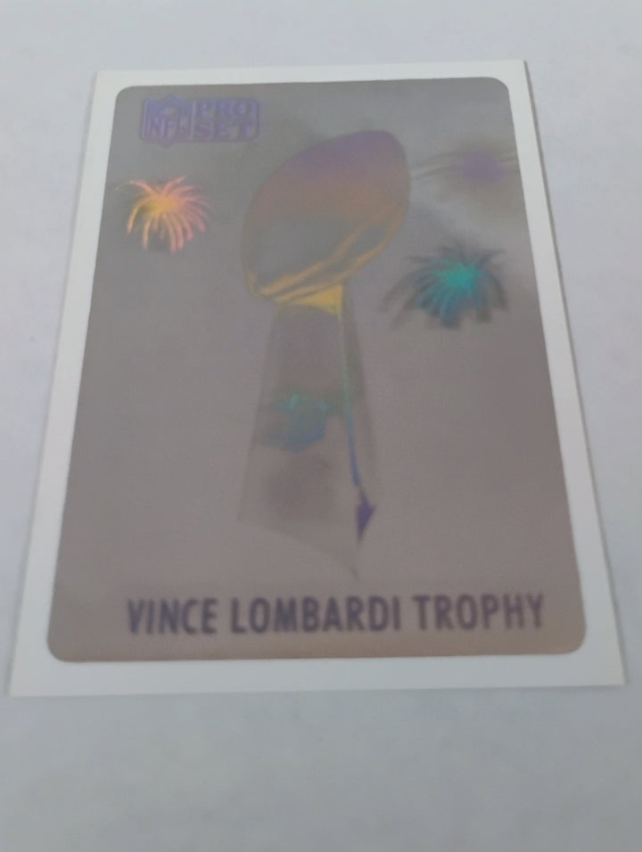 1990 Pro Set Football Vince Lombardi Trophy Hologram NNO