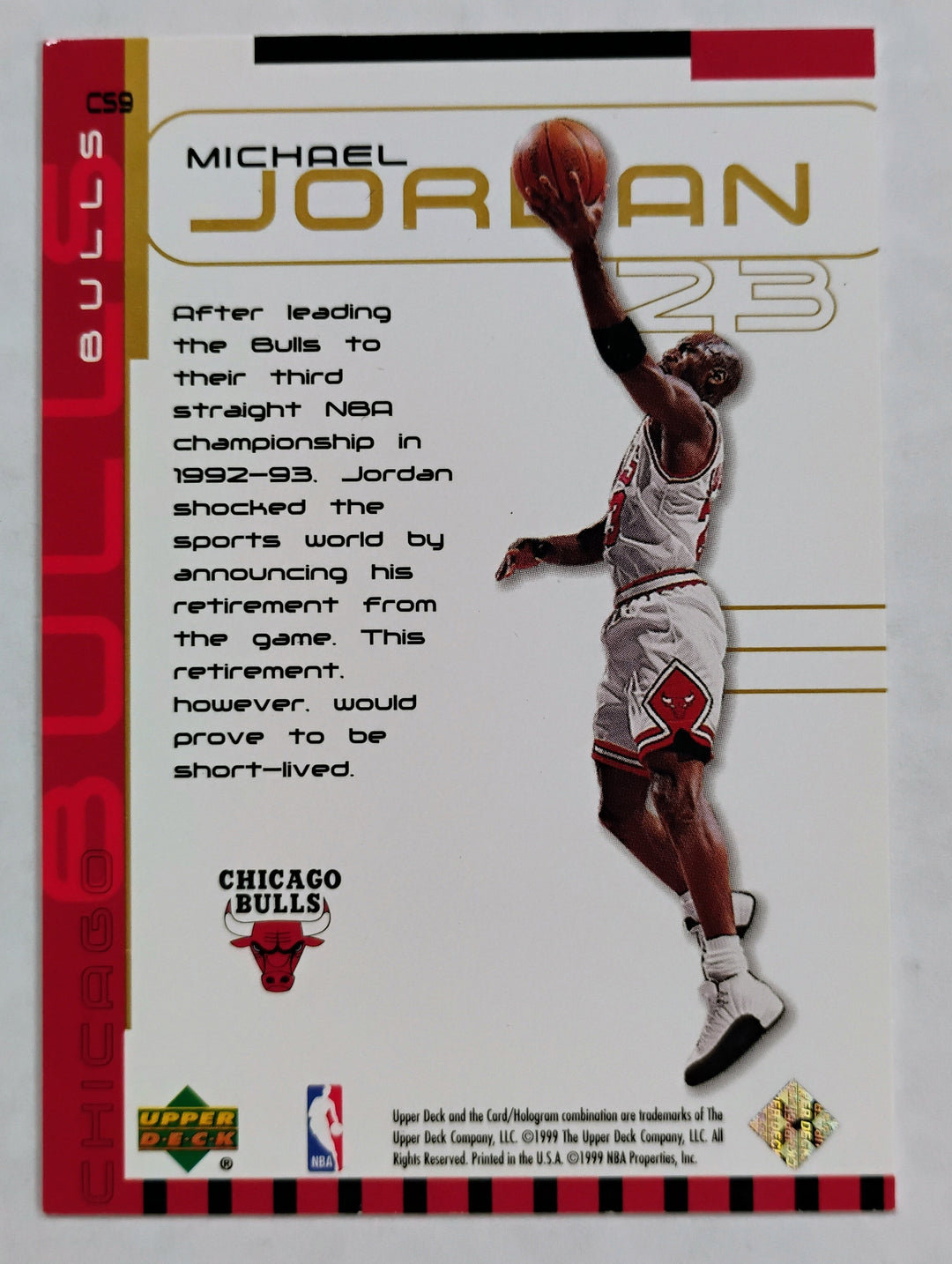 1999-00 Upper Deck Basketball Michael Jordan #CS9 Center Stage