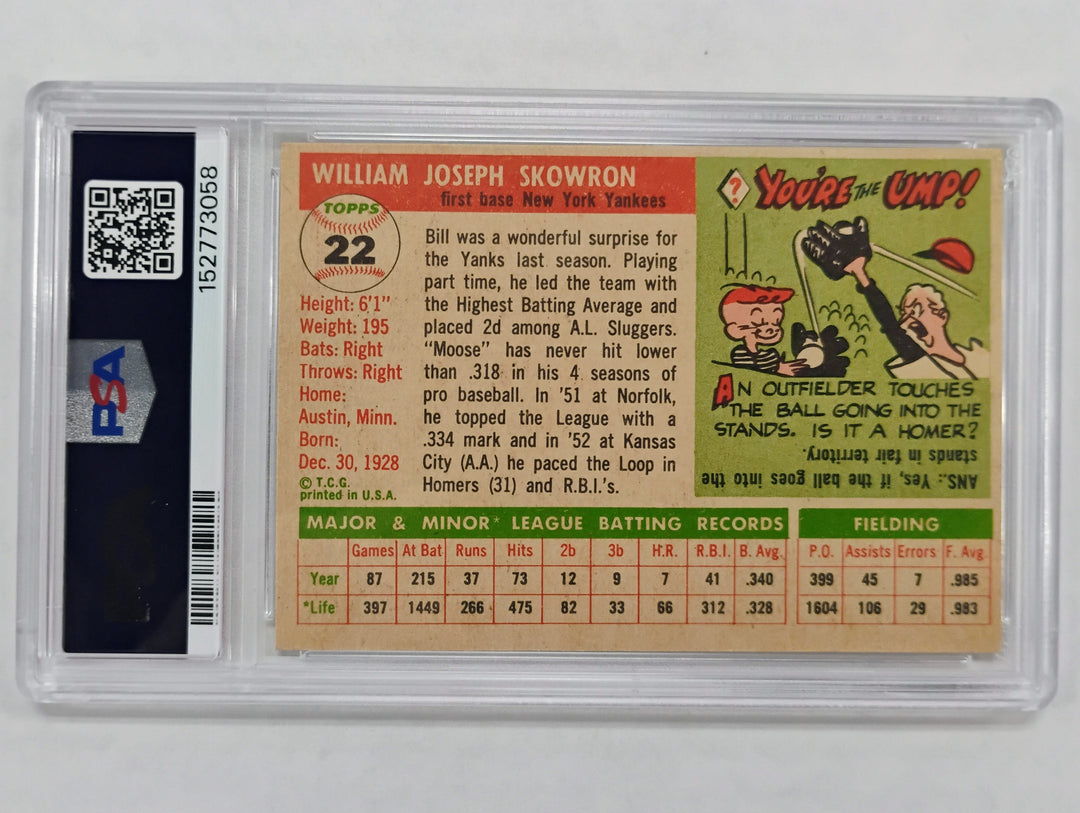 1955 Topps Baseball Bill Skowron #22 PSA 7 NM