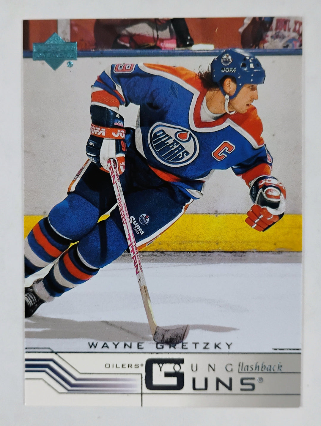 2001-02 Upper Deck Wayne Gretzky #424 Young Guns Flashback