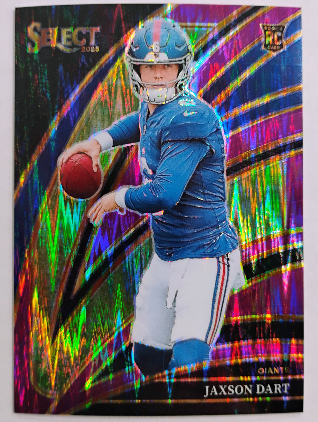 2025 Panini Select Football Jaxson Dart #293 Club Level Purple Shock Prizm 127/699