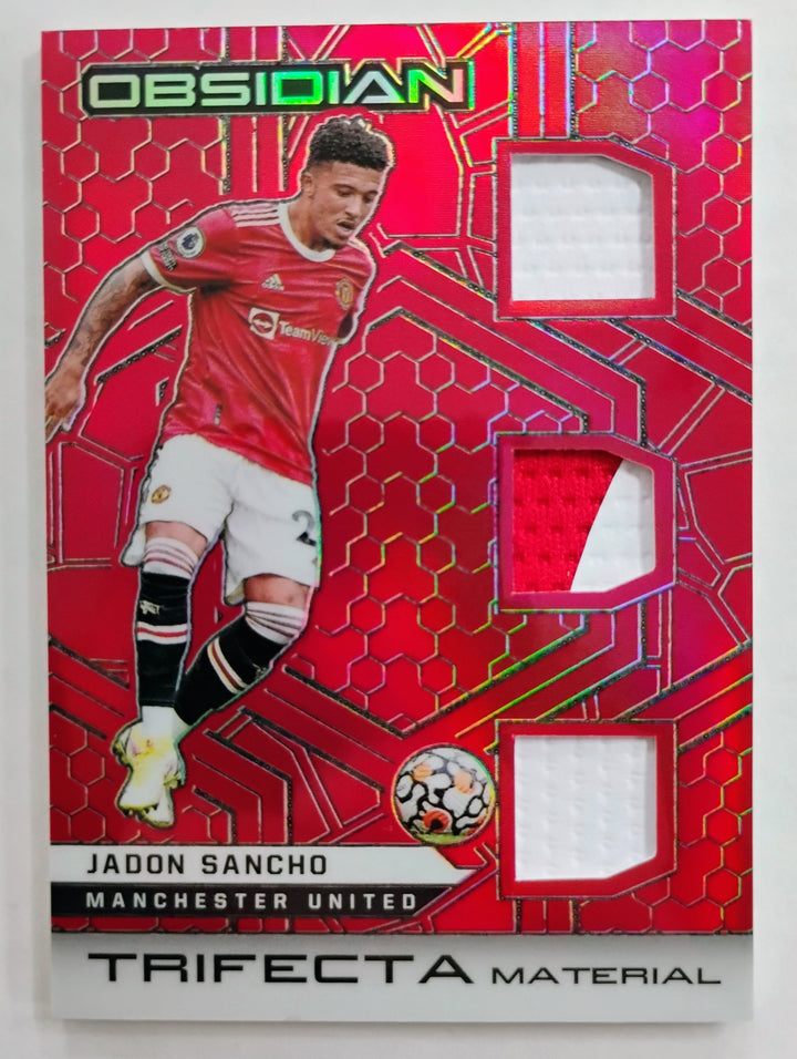 2021-22 Panini Obsidian Soccer Jadon Sancho #TM-JS Trifecta Material 2/8