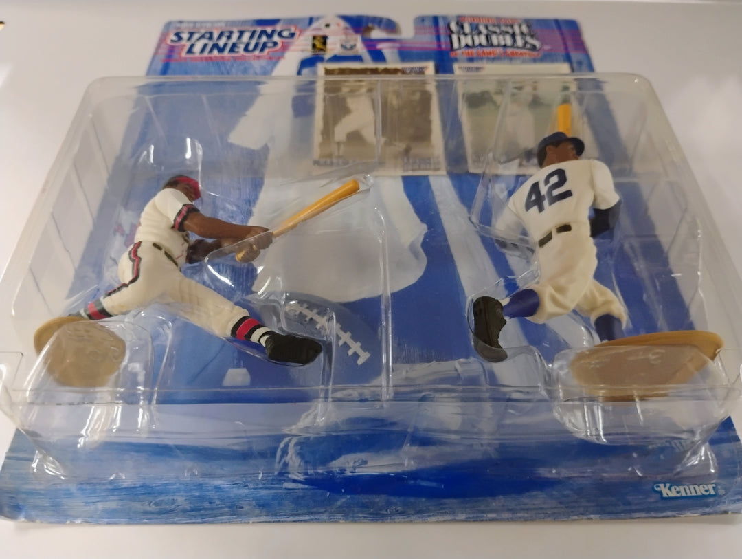 1997 Kenner Starting Lineup Classic Doubles Hank Aaron/Jackie Robinson Sealed