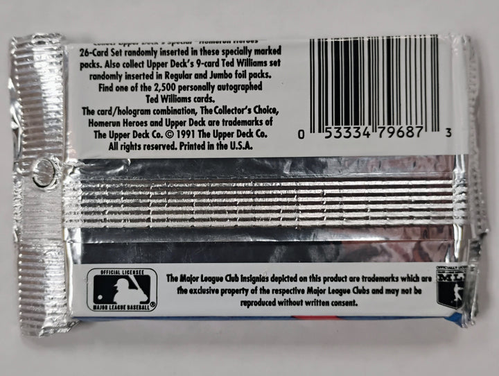 1992 Upper Deck Baseball Jumbo Sealed Pack