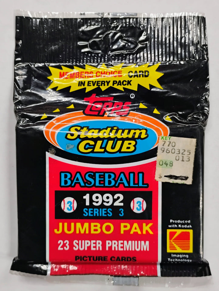 1992 Stadium Club Baseball Series 3 Jumbo Pak