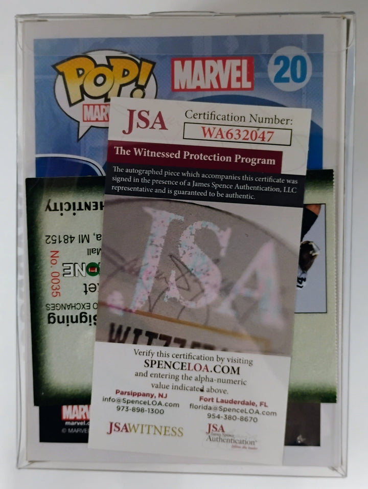 Funko Pop! #20 X-Men  Deadpool - Roman Wilson  #14 Inscribed "Go Blue" JAS Certified