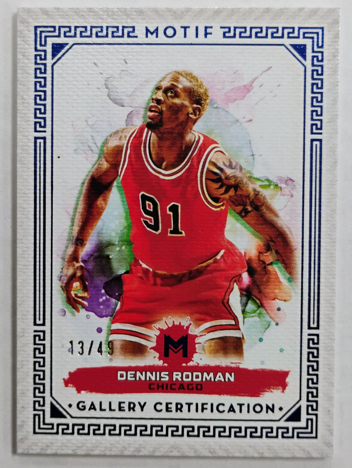 2024 Topps Motif Basketball Dennis Rodman #28 Gallery Certification 13/49