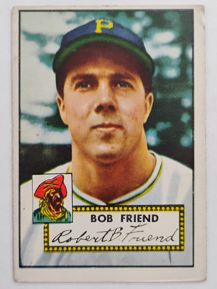 1952 Topps Baseball Bob Friend RC # 233 Red Back