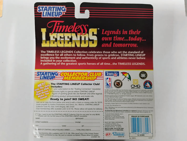 1995 Kenner Starting Lineup Timeless Legends Gordie Howe Sealed