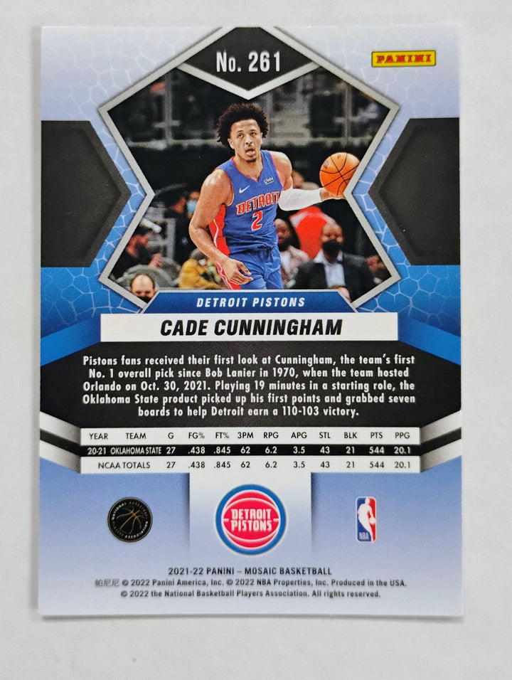 2021-22 Panini Mosaic Cade Cunningham Rookie #261