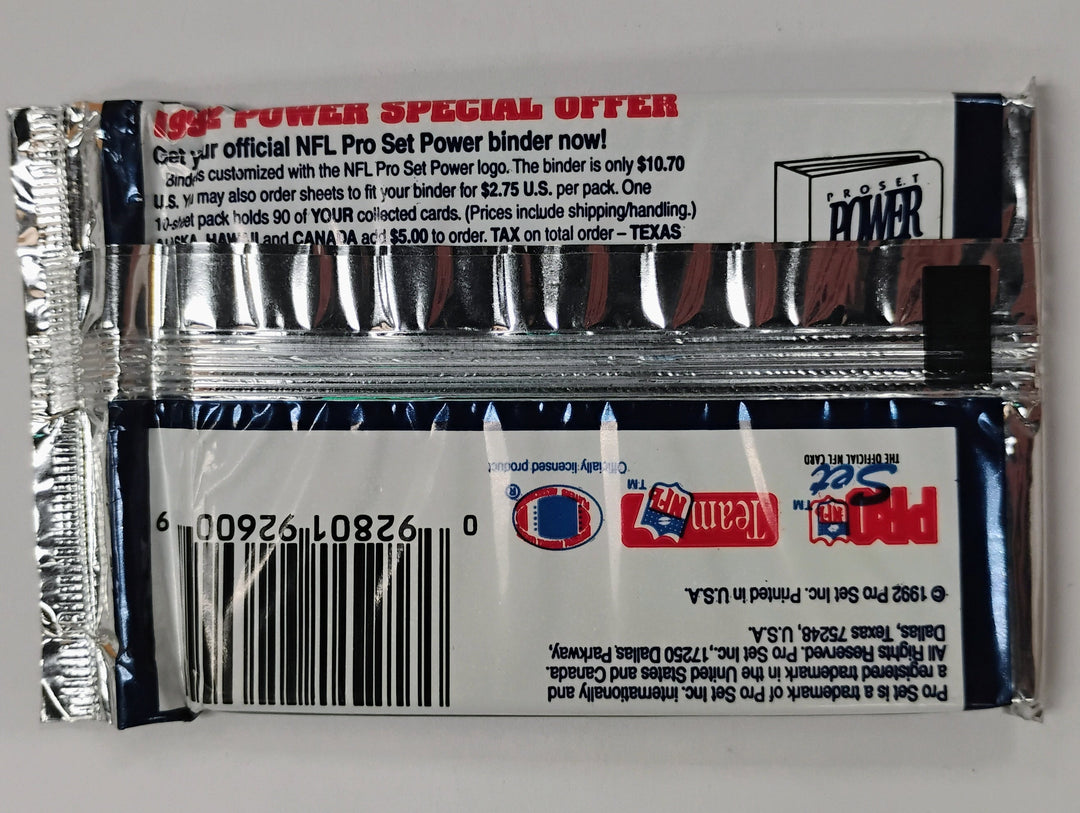 1992 Pro Set Power Football Sealed Pack