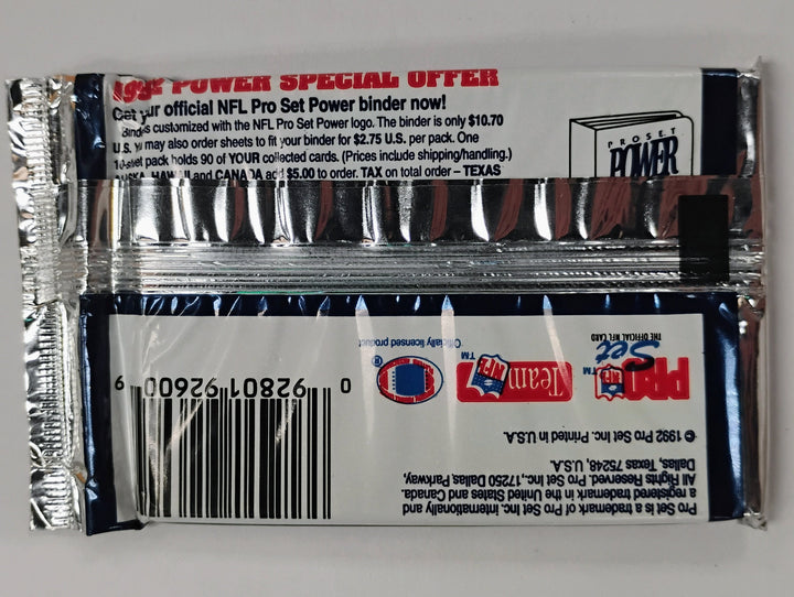 1992 Pro Set Power Football Sealed Pack