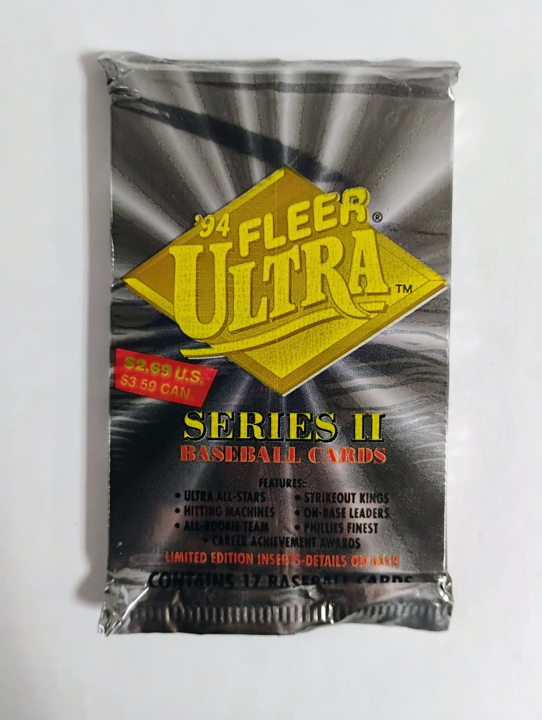1994 Fleer Ultra Series 2 Baseball Sealed Wax Pack