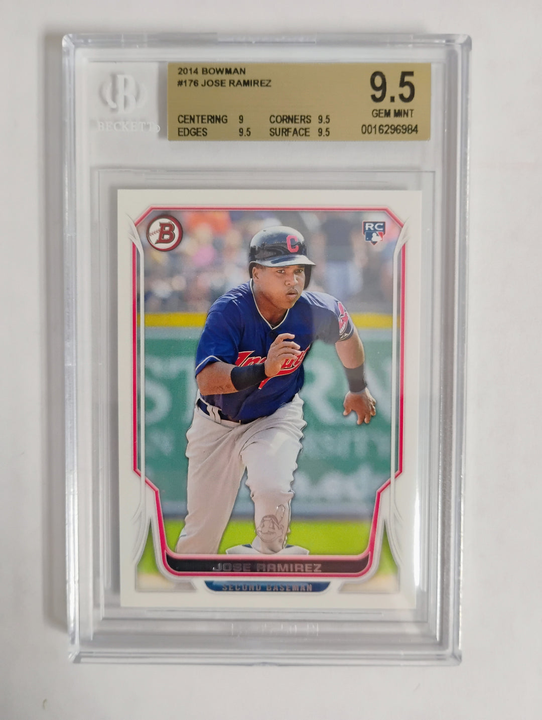 2014 Bowman Baseball Jose Ramirez Rookie BGS9.5