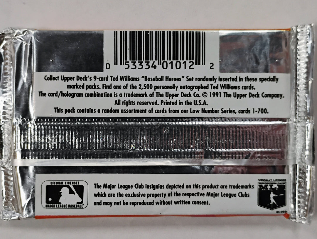 1992 Upper Deck Baseball Sealed Pack "Find The Williams"