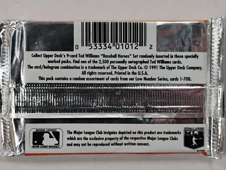 1992 Upper Deck Baseball Sealed Pack "Find The Williams"