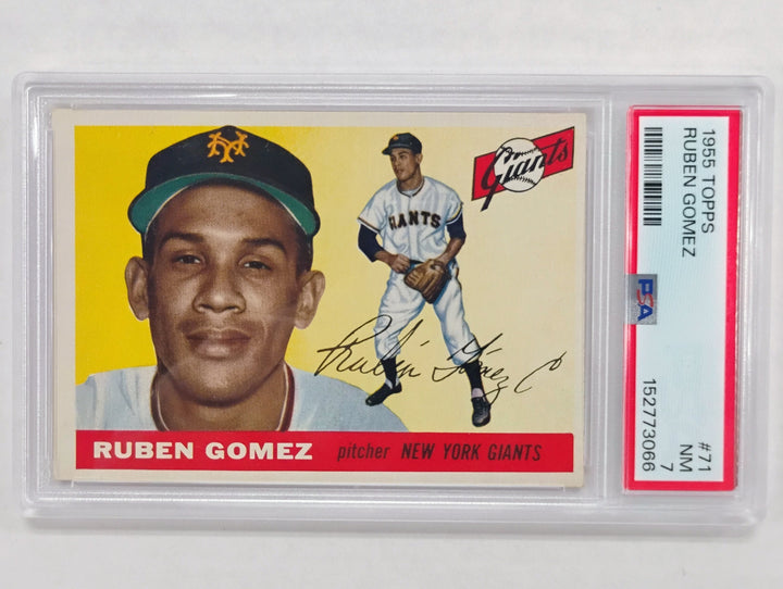 1955 Topps Baseball Ruben Gomez #71 PSA 7 NM