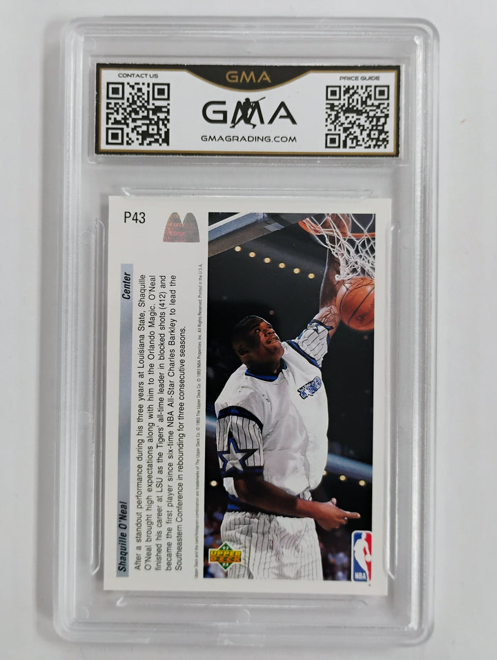1992 UD Mcdonald's Basketball Shaquille O'Neal#P43 Future Force Rookie GMA 8.5 NM-MT