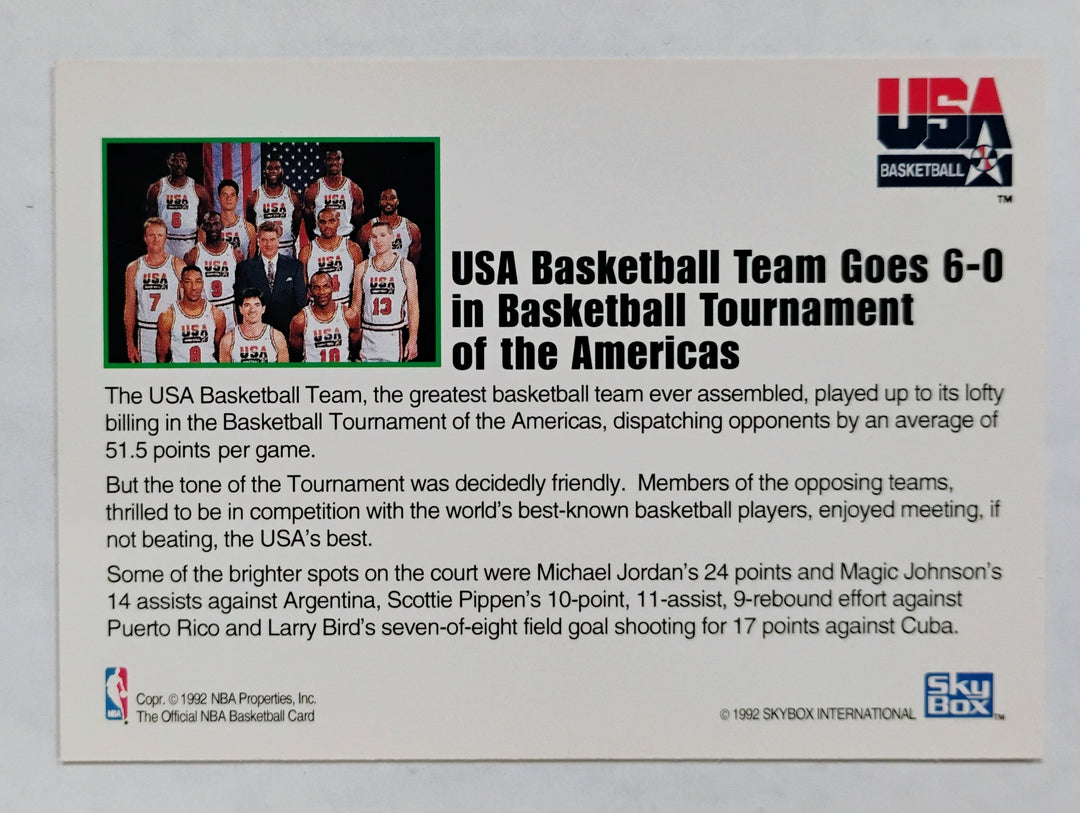1992 NBA Hoops Basketball USA Team #NNO Basketball Tournement Of The Americans