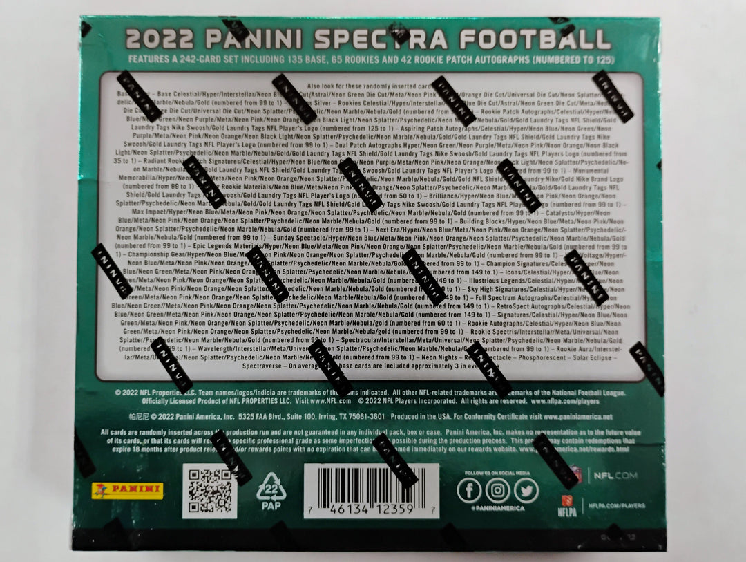 2022 Panini Spectra Football Hobby Box