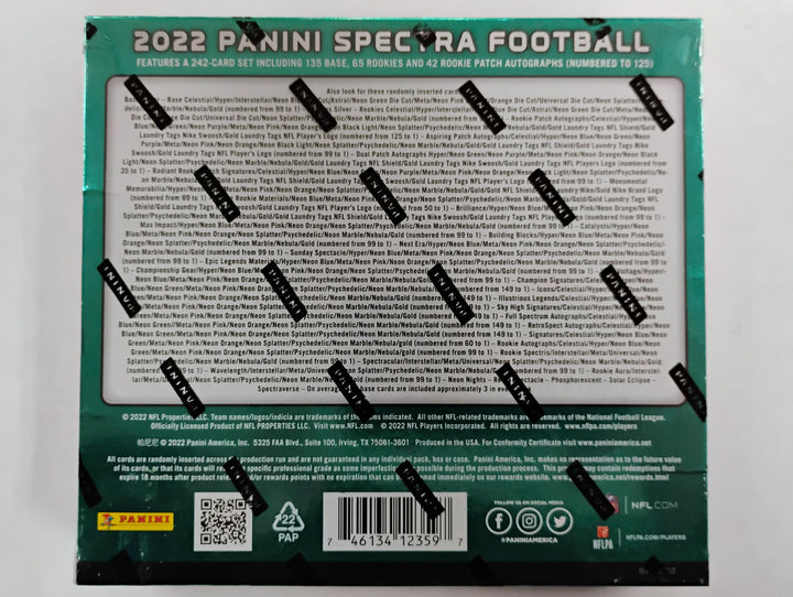 2022 Panini Spectra Football Hobby Box