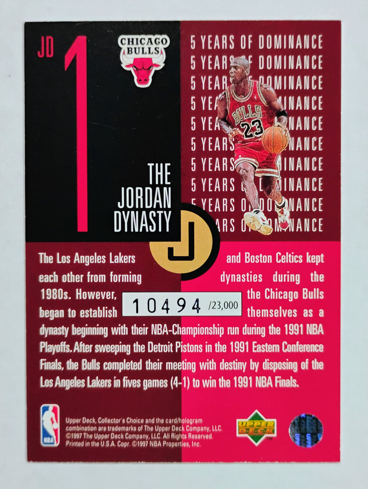 1997-98 Collcetor's Choice Basketball Michael Jordan #JD1 The Jordan Dynasty