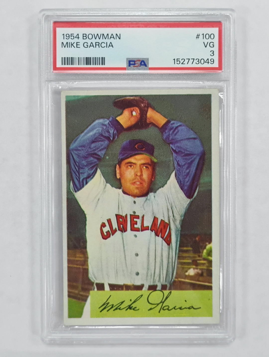1954 Bowman Baseball Mike Garcia #100 PSA 3 VG