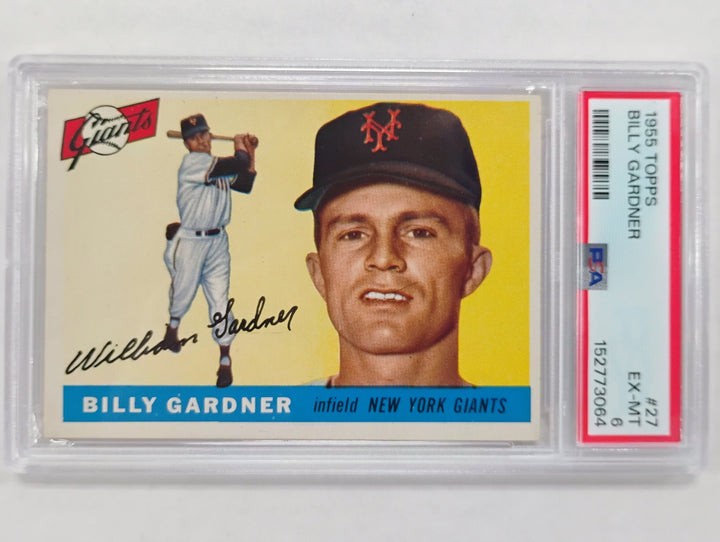 1955 Topps Baseball Billy Gardner #27 PSA 6 EX-MT