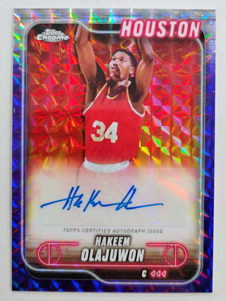 2025 Topps Chrome Basketball Hakeem Olajuwon #TCA-HO Purple Refractor