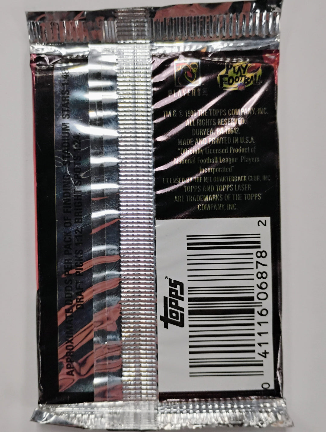 1996 Topps Laser Football Sealed Pack