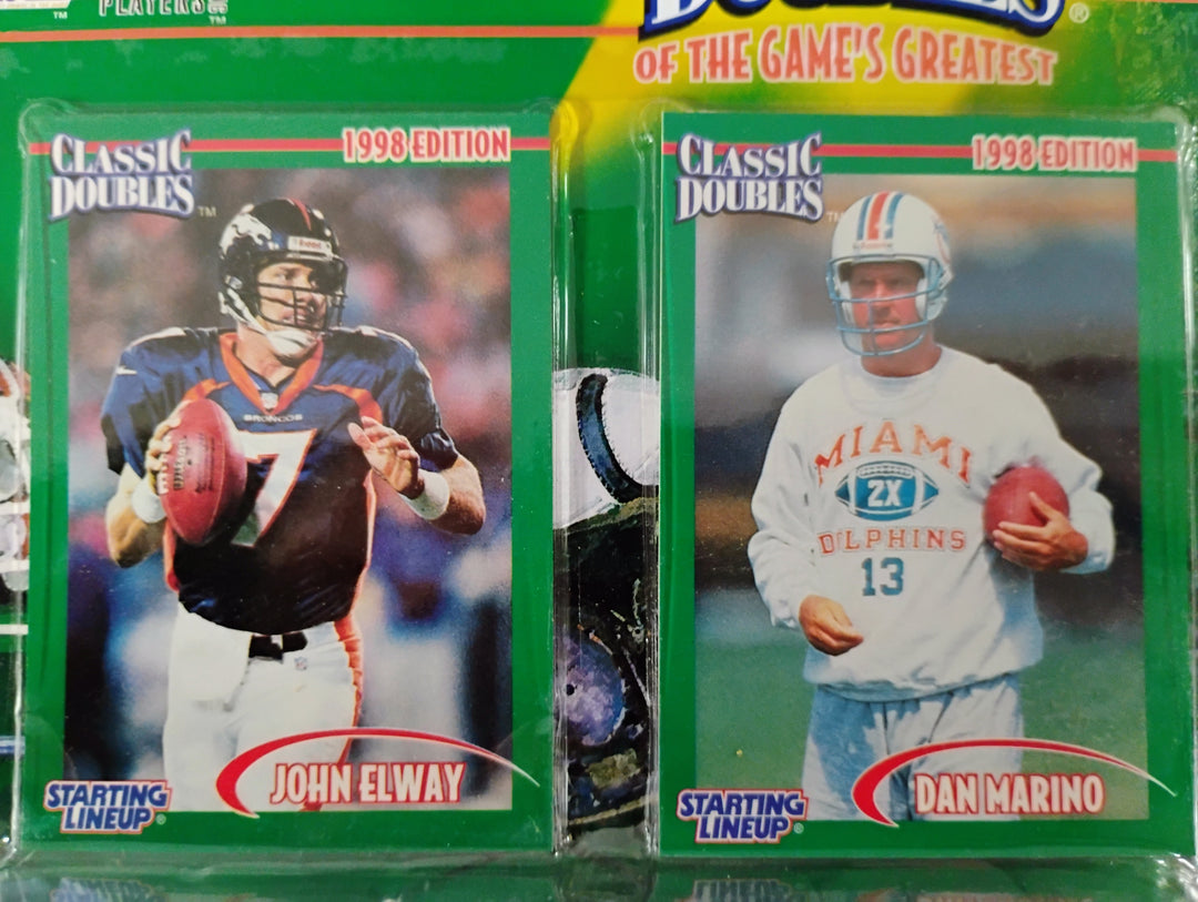 1998 Kenner Starting Lineup Classic Doubles John Elway/Dan Marino Sealed