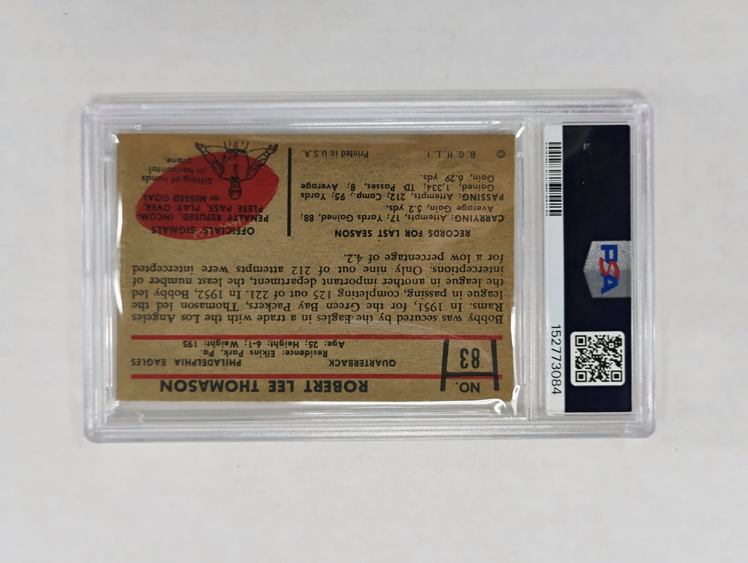 1953 Bowman Football Bob Thomason  #83 PSA 5 EX