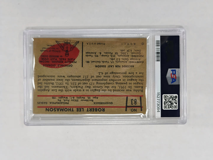 1953 Bowman Football Bob Thomason  #83 PSA 5 EX