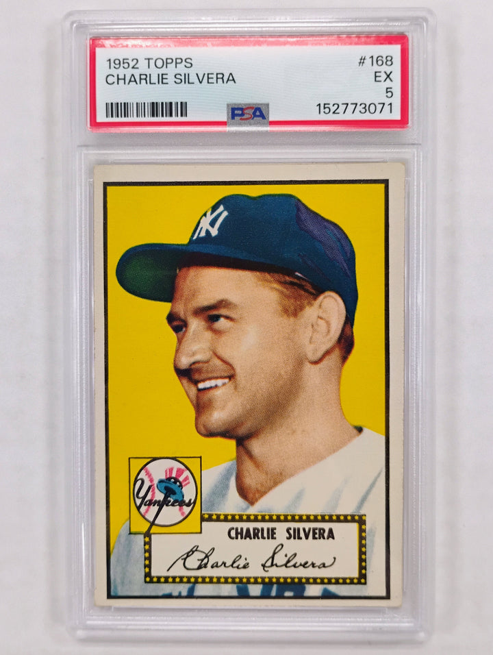 1952 Topps Baseball Charlie Silvera #168 PSA 5 EX