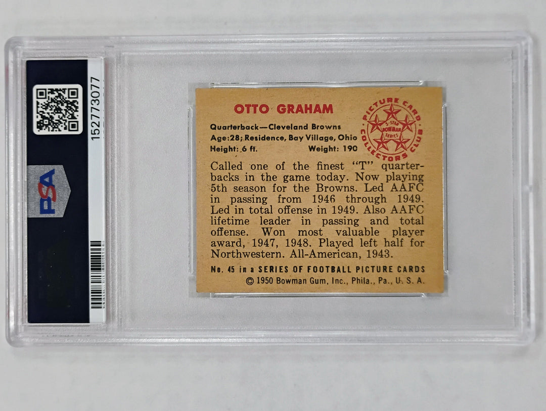 1950 Bowman Football Otto Graham #45 PSA 4 VG-EX