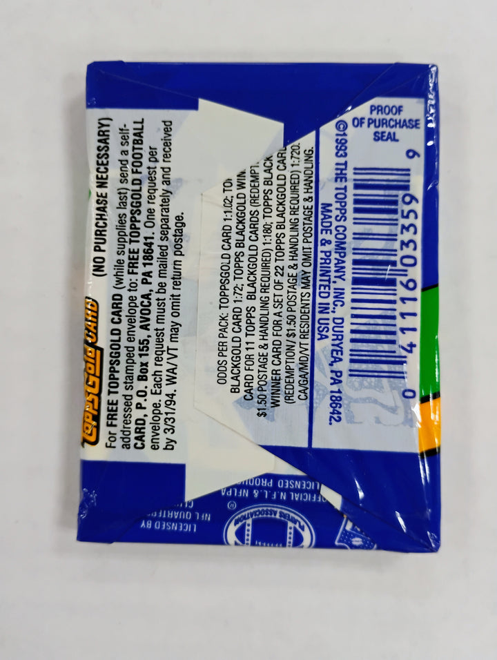 1993 Topps Football Series 1 Sealed Wax Pack