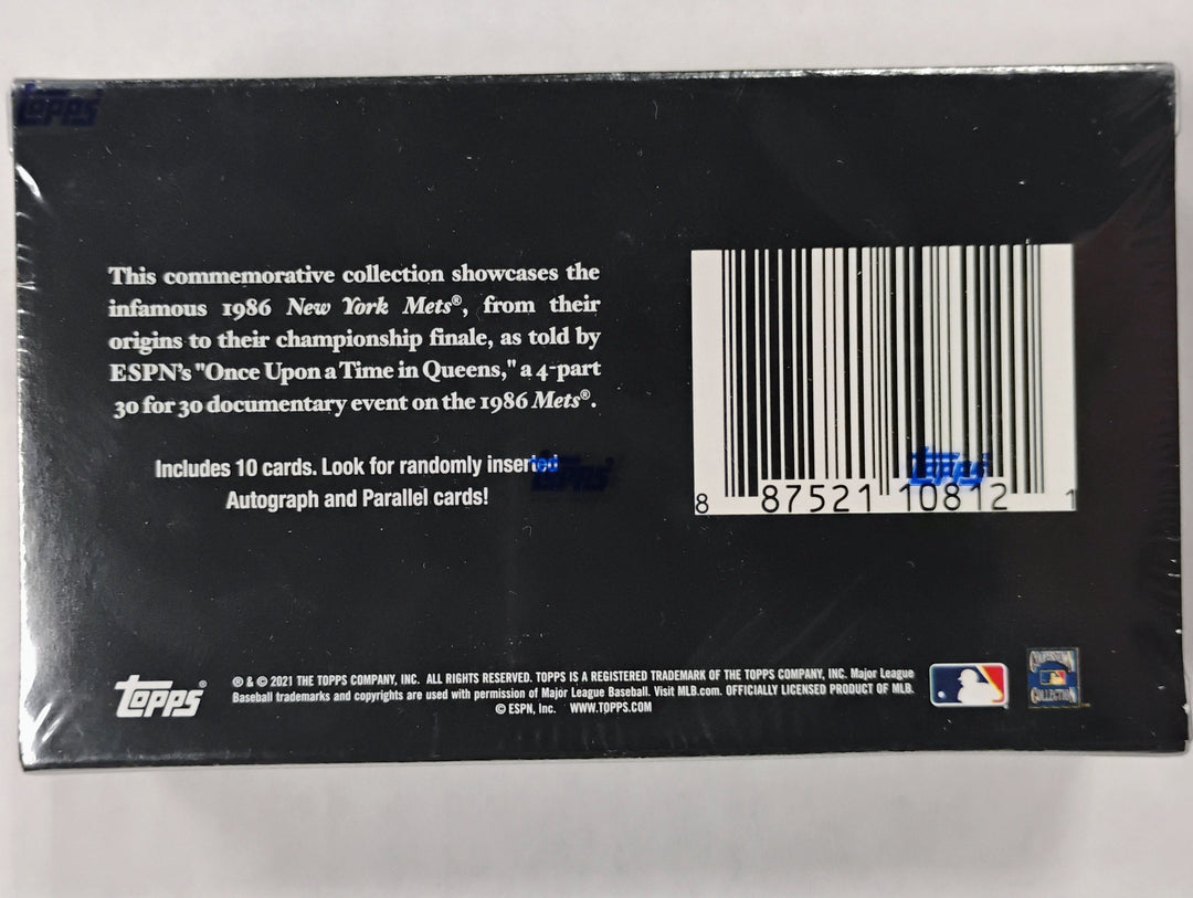 2021 Topps ESPN 1986 New Your Mets Once Upon A Time In Queens Part One Retail Box Sealed